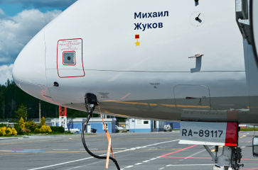 RRJ-95B-100 89117 назван в честь Михаила Петровича Жукова (1917—1943)